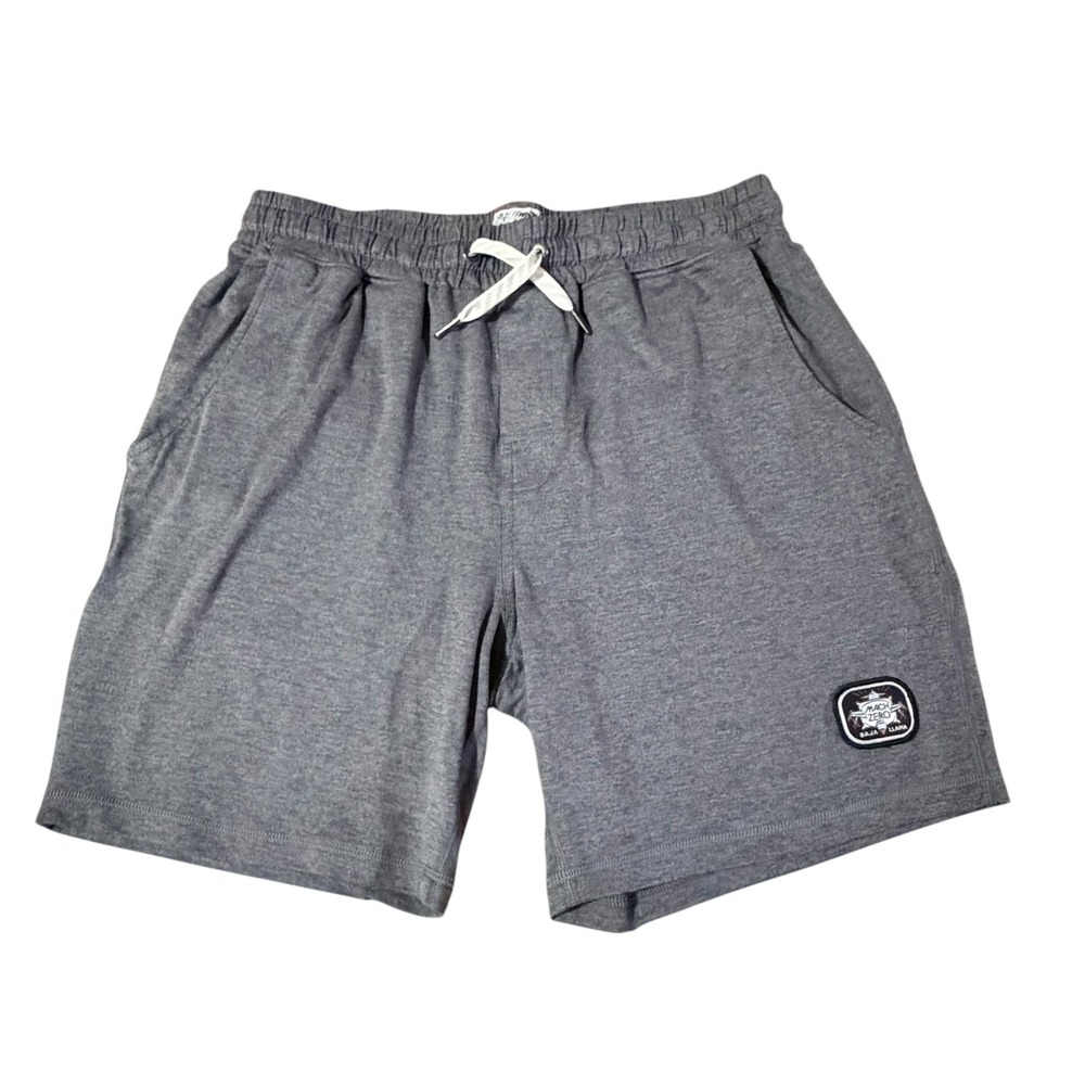Baja Llama Mach Zero Mens Heather Gray Performance Shorts Size M Stretch